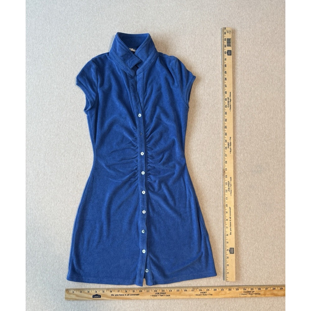 Nia Bowman's Blue Terry Cloth Medium Button Up Dress